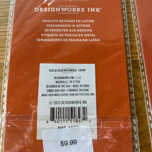 Indigo Brass Page Tabs Cowboy Boots Designworks Ink Set 2 - two packs - Picture 4 of 5